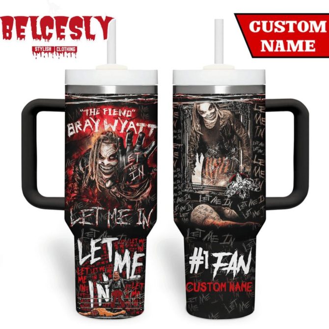 Halloween Bray Wyatt Wwe Custom Stanley Quencher 40Oz Stainless Steel Tumbler With Handle - Image 2