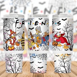 Halloween Cartoon Characters Disney Cartoon Custom Stanley Quencher 40Oz Stainless Steel Tumbler With Handle