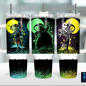 Halloween Characters The Nightmare Before Christmas Cartoon Custom Stanley Quencher 40Oz Stainless Steel Tumbler With Handle