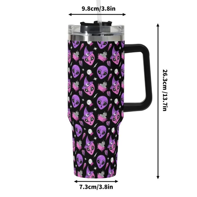Halloween Cosmic Magic Custom Stanley Quencher 40Oz Stainless Steel Tumbler With Handle - Image 6