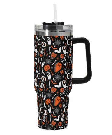Halloween Dearly Departed Custom Stanley Quencher 40Oz Stainless Steel Tumbler With Handle