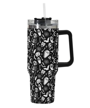 Halloween Dearly Departed Custom Stanley Quencher 40Oz Stainless Steel Tumbler With Handle