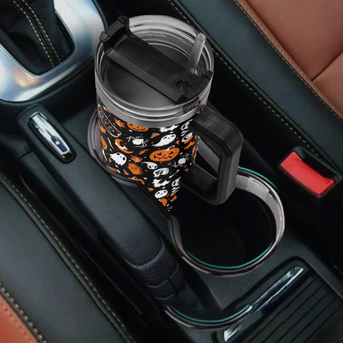 Halloween Everything Spooky Custom Stanley Quencher 40Oz Stainless Steel Tumbler With Handle - Image 4