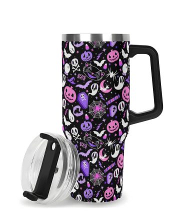 Halloween Everything Spooky Custom Stanley Quencher 40Oz Stainless Steel Tumbler With Handle
