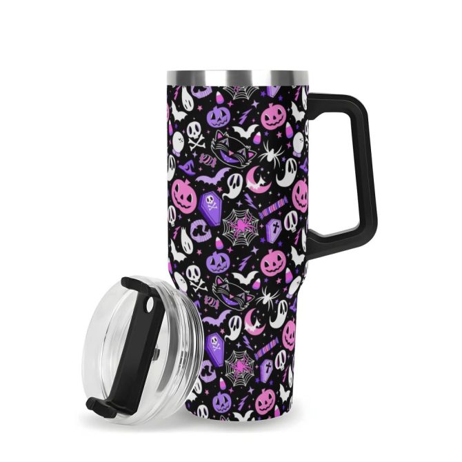 Halloween Everything Spooky Custom Stanley Quencher 40Oz Stainless Steel Tumbler With Handle