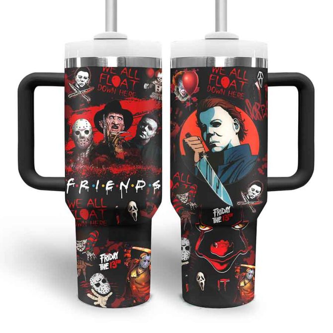 Halloween Friends Tv Series Custom Stanley Quencher 40Oz Stainless Steel Tumbler - Image 4