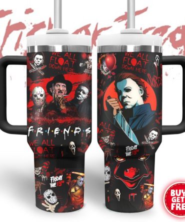 Halloween Friends Tv Series Custom Stanley Quencher 40Oz Stainless Steel Tumbler