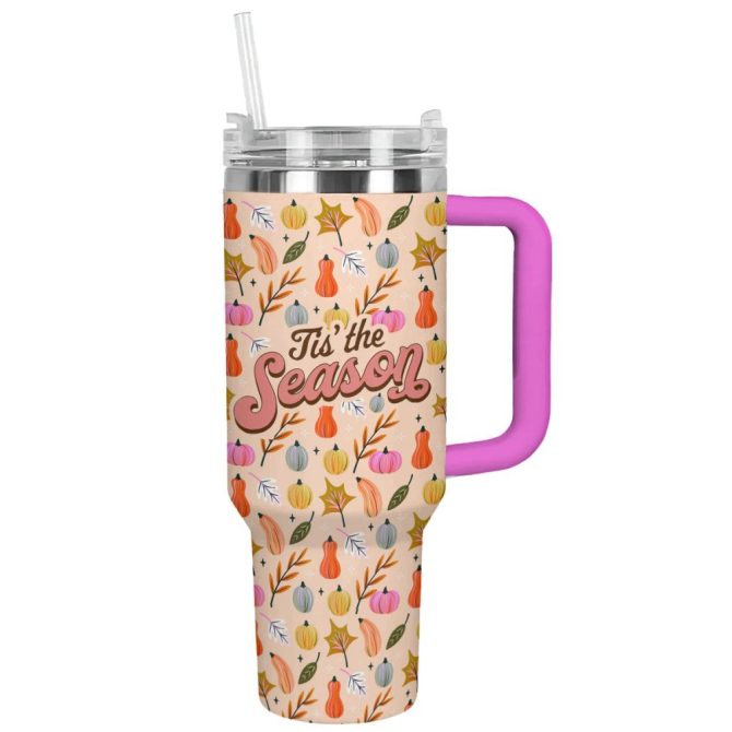 Halloween Harvest Season Custom Stanley Quencher 40Oz Stainless Steel Tumbler With Handle - Image 12