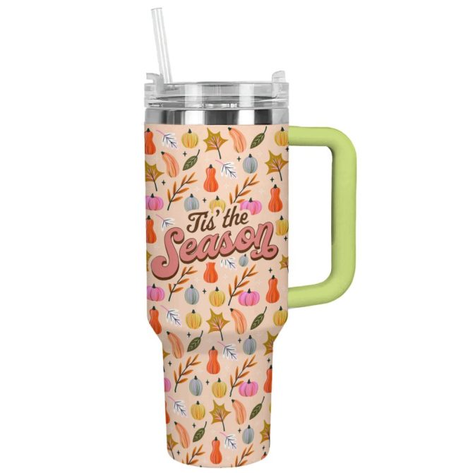 Halloween Harvest Season Custom Stanley Quencher 40Oz Stainless Steel Tumbler With Handle - Image 13