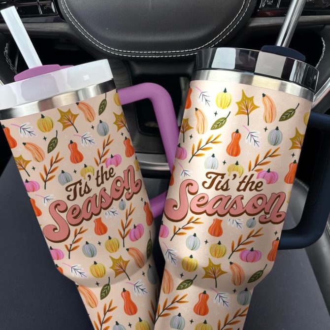 Halloween Harvest Season Custom Stanley Quencher 40Oz Stainless Steel Tumbler With Handle - Image 2