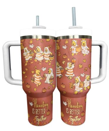 Halloween Haunting Is Better Together Custom Stanley Quencher 40Oz Stainless Steel Tumbler With Handle