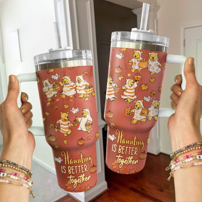 Halloween Haunting Is Better Together Custom Stanley Quencher 40Oz Stainless Steel Tumbler With Handle - Image 2