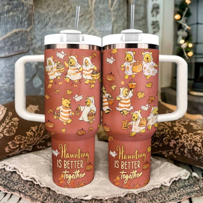 Halloween Haunting Is Better Together Custom Stanley Quencher 40Oz Stainless Steel Tumbler With Handle - Image 3