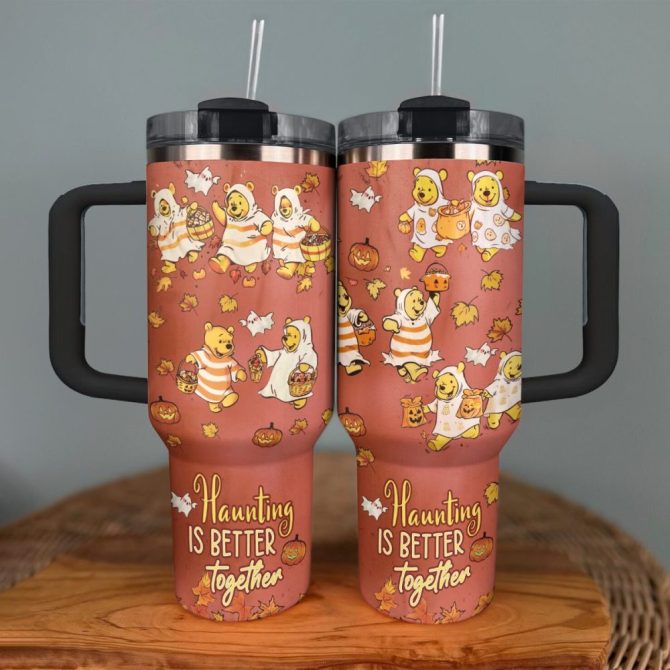 Halloween Haunting Is Better Together Custom Stanley Quencher 40Oz Stainless Steel Tumbler With Handle - Image 4
