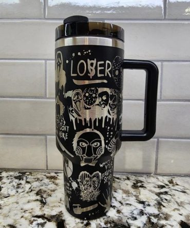 Halloween Horror Characters Movies Custom Stanley Quencher 40Oz Stainless Steel Tumbler With Handle