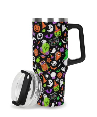 Halloween It #8217;S Spooky Season Custom Stanley Quencher 40Oz Stainless Steel Tumbler With Handle