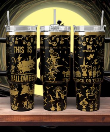 Halloween Lock Shock And Barrel Custom Stanley Quencher 40Oz Stainless Steel Tumbler With Handle