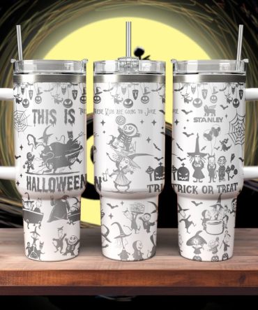 Halloween Lock Shock And Barrel Custom Stanley Quencher 40Oz Stainless Steel Tumbler With Handle
