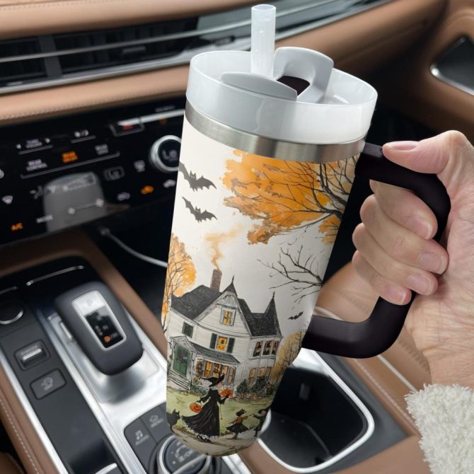 Halloween Memory Custom Stanley Quencher 40Oz Stainless Steel Tumbler With Handle - Image 4