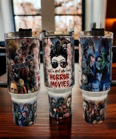 Halloween Murder Movies Custom Stanley Quencher 40Oz Stainless Steel Tumbler