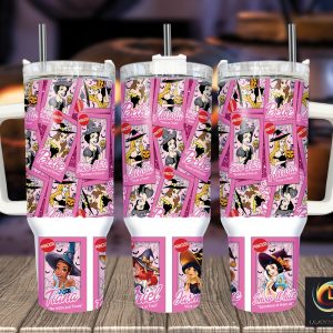 Halloween Princesses Disney Cartoon Custom Stanley Quencher 40Oz Stainless Steel Tumbler With Handle