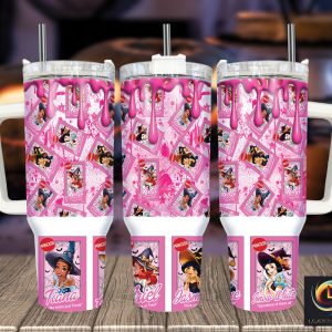 Halloween Princesses Disney Cartoon Custom Stanley Quencher 40Oz Stainless Steel Tumbler With Handle