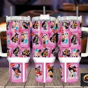 Halloween Princesses Disney Cartoon Custom Stanley Quencher 40Oz Stainless Steel Tumbler With Handle