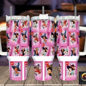 Halloween Princesses Disney Cartoon Custom Stanley Quencher 40Oz Stainless Steel Tumbler With Handle
