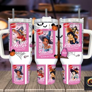 Halloween Princesses Disney Cartoon Custom Stanley Quencher 40Oz Stainless Steel Tumbler With Handle