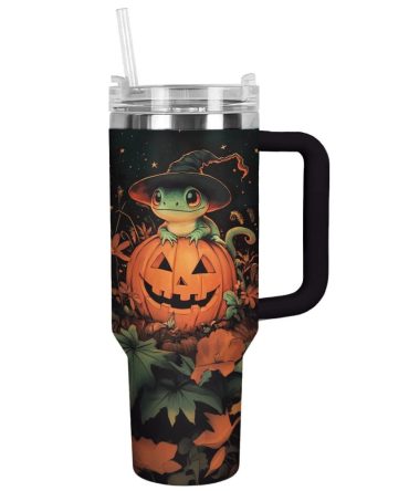 Halloween Salamander Sips Custom Stanley Quencher 40Oz Stainless Steel Tumbler With Handle