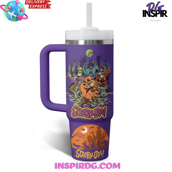 Halloween Scooby-Doo Cxartoon Custom Stanley Quencher 40Oz Stainless Steel Tumbler - Image 2