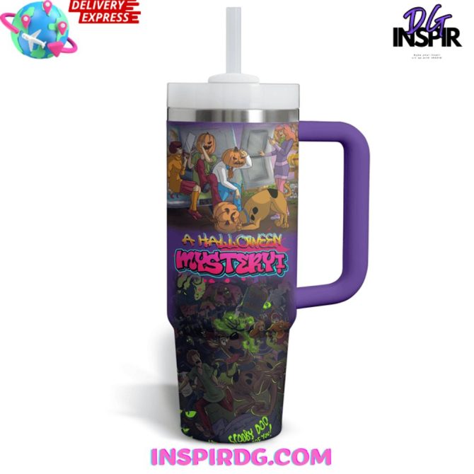 Halloween Scooby-Doo Cxartoon Custom Stanley Quencher 40Oz Stainless Steel Tumbler - Image 3
