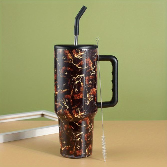 Halloween Skull Custom Stanley Quencher 40Oz Stainless Steel Tumbler With Handle