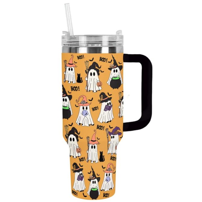 Halloween Spirits Custom Stanley Quencher 40Oz Stainless Steel Tumbler With Handle - Image 11