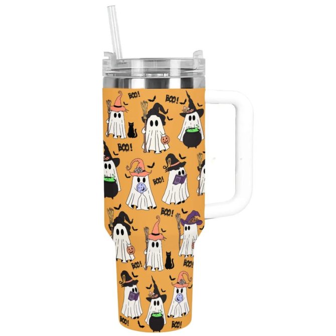 Halloween Spirits Custom Stanley Quencher 40Oz Stainless Steel Tumbler With Handle - Image 12