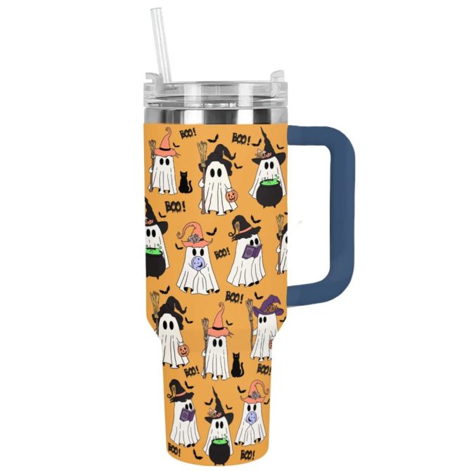Halloween Spirits Custom Stanley Quencher 40Oz Stainless Steel Tumbler With Handle - Image 13
