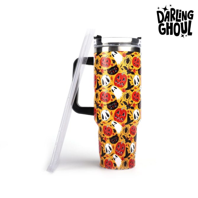 Halloween Spooky Custom Stanley Quencher 40Oz Stainless Steel Tumbler With Handle - Image 2