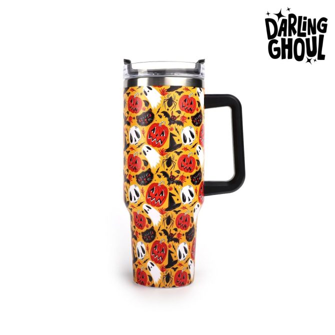 Halloween Spooky Custom Stanley Quencher 40Oz Stainless Steel Tumbler With Handle