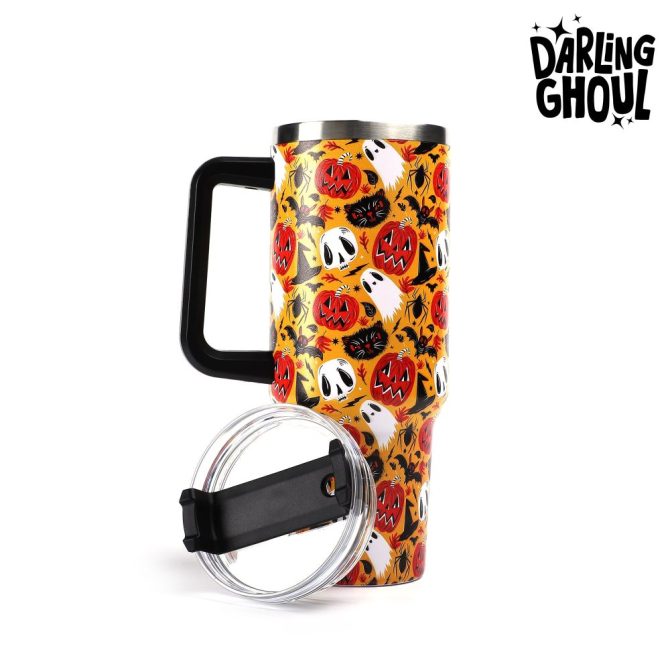 Halloween Spooky Custom Stanley Quencher 40Oz Stainless Steel Tumbler With Handle - Image 3