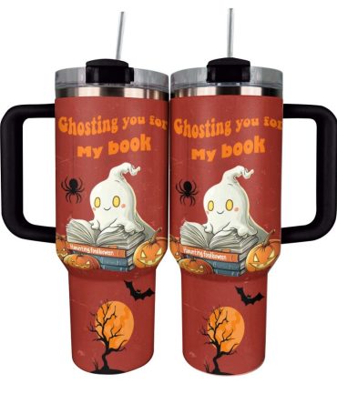 Halloween Spooky Reads Custom Stanley Quencher 40Oz Stainless Steel Tumbler With Handle