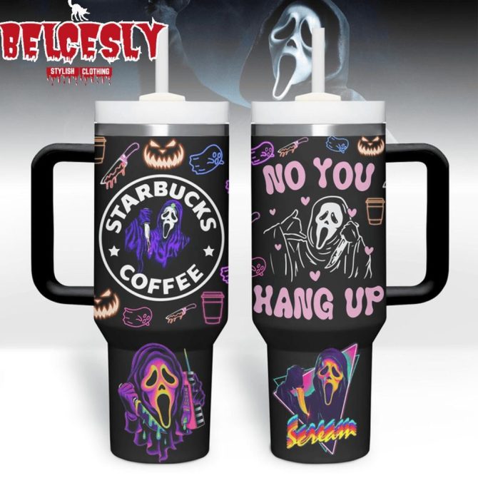 Halloween Starbucks Coffee Custom Stanley Quencher 40Oz Stainless Steel Tumbler With Handle