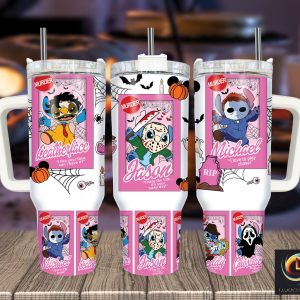 Halloween Stitch Disney Cartoon Custom Stanley Quencher 40Oz Stainless Steel Tumbler With Handle