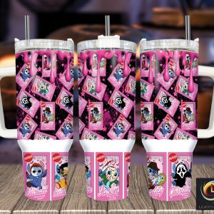 Halloween Stitch Disney Cartoon Custom Stanley Quencher 40Oz Stainless Steel Tumbler With Handle