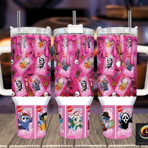 Halloween Stitch Disney Cartoon Custom Stanley Quencher 40Oz Stainless Steel Tumbler With Handle