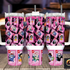 Halloween Stitch Disney Cartoon Custom Stanley Quencher 40Oz Stainless Steel Tumbler With Handle