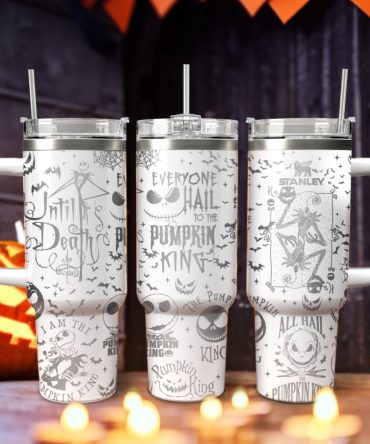Halloween The Nightmare Before Christmas Movies Custom Stanley Quencher 40Oz Stainless Steel Tumbler With Handle