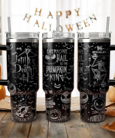 Halloween The Nightmare Before Christmas Movies Custom Stanley Quencher 40Oz Stainless Steel Tumbler With Handle