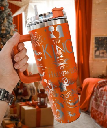 Halloween The Nightmare Before Christmas Movies Custom Stanley Quencher 40Oz Stainless Steel Tumbler With Handle