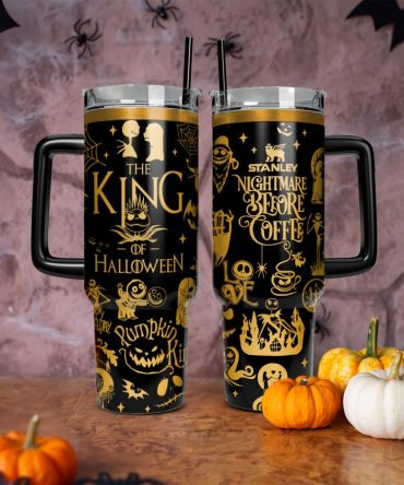Halloween The Nightmare Before Christmas Movies Custom Stanley Quencher 40Oz Stainless Steel Tumbler With Handle