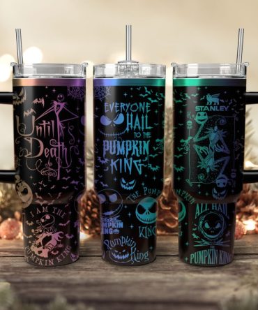 Halloween The Nightmare Before Christmas Movies Custom Stanley Quencher 40Oz Stainless Steel Tumbler With Handle